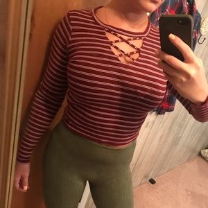 Hollister striped top